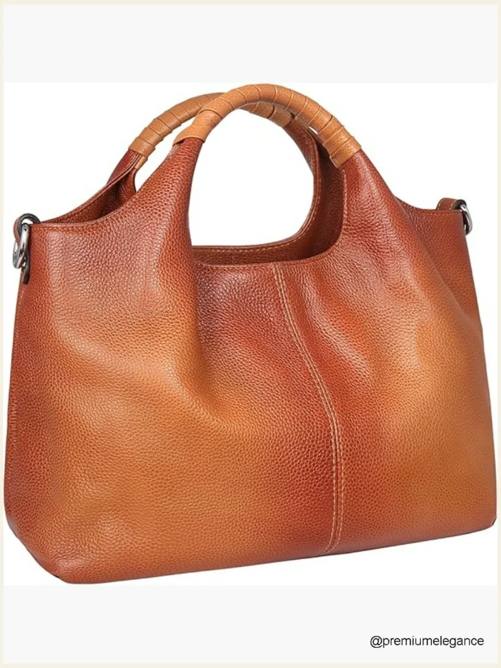 Genuine Leather Satchel Crossbody Tote Handbag Top Handle Purse